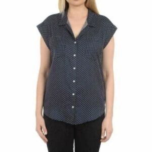 Jachs Women's Black Polka Dot Button Down Shirt